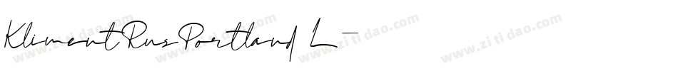 KlimentRusPortland L字体转换